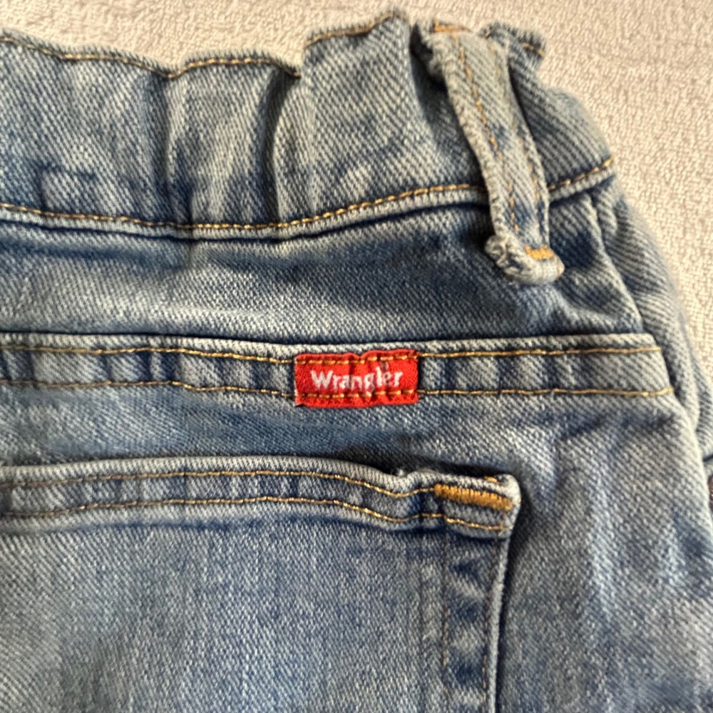 Wrangler Jeans Womens Size 14 Husky Flare Leg Light Wash Denim Pants Stretch - Picture 9 of 10